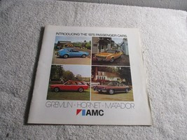 Vintage 1975 AMC American Motors Sales Brochure Hornet, Matador Gremlin 35 pages - £9.09 GBP