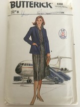 Butterick Sewing Pattern 6356 JG Hook Career Jacket Skirt Blouse Vintage 8 Uncut - £4.92 GBP