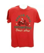 Christmas Santa Claus North Pole Motorcycle T-shirt Men Medium Biker Gra... - £7.77 GBP