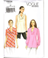 Vogue V9006 Misses 8 to 16  Cowl Neck Blouse Top Uncut Sewing Pattern - £14.74 GBP