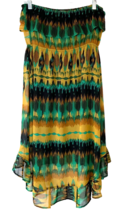 Forever 21 Off Shoulder Dress Tribal Print Sheer Lined on Bottom Medium ... - £16.49 GBP