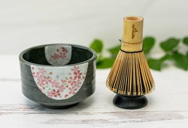 Handcrafted Ceramic Matcha Set - Japanese Matcha Bowl, Bamboo Matcha Whisk and B - £31.63 GBP