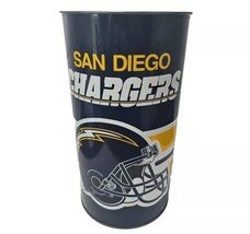 San Diego Los Angeles Chargers Metal Trash Can NFL 19” Tall Waste Basket... - £89.63 GBP