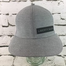 Liberty Safe Mens O/S Hat Gray White Mesh Snapback Adjustable Baseball Cap - £11.84 GBP
