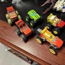Lot of 5 Blaze and The Monster Machines Trucks Flip and Race Camo Green - £23.72 GBP
