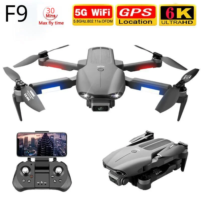 2021 mini F9 drone 6K dual HD camera 4K professional aerial photograp - £108.52 GBP+