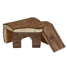 A E Cages Nibbles Log Cabin Small Animal Hut w-Ramp Brown; 1ea-SM - £7.87 GBP