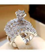 Charm Couple Rings Men Stainless Steel Rhinestones Zircon Women Wedding ... - $649.65 MXN