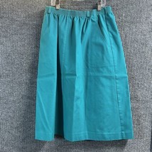VTG Koret Skirt Women 28x27 Green Elastic Waist Pull On Side Pockets No Size Tag - £16.59 GBP