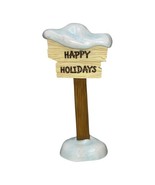 Disney POOH &amp; FRIENDS *Happy Holidays&quot; Sign RETIRED Figurine Winter Snow - $9.50