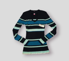 Choker Long Sleeve Keyhole Neck Sweater No Boundaries Size Lg 11/ 13 - £13.37 GBP