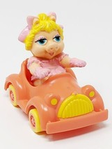 Muppet Babies McDonald&#39;s Happy Meal Toy 1987 VTG Baby Piggy w Pink Car Figure - £2.58 GBP