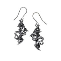 Alchemy Gothic E442 Flight of Airus Earrings Dragon God Wicca Mythical D... - $26.00