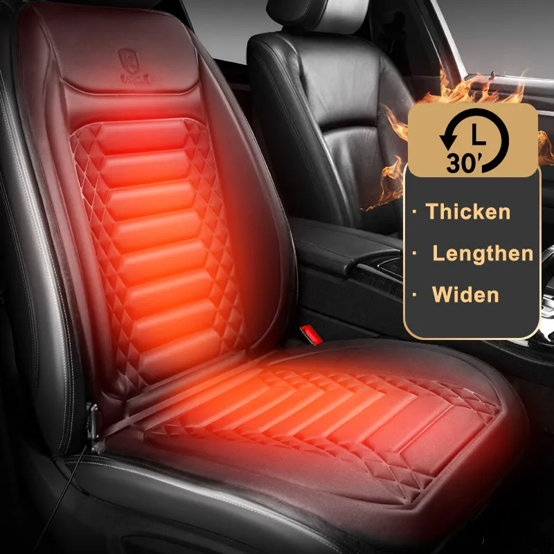 Car Heated Seat Cover 12/24V 30‘ Fast Heating Seat Cushion Universal Car Seat - £25.09 GBP+