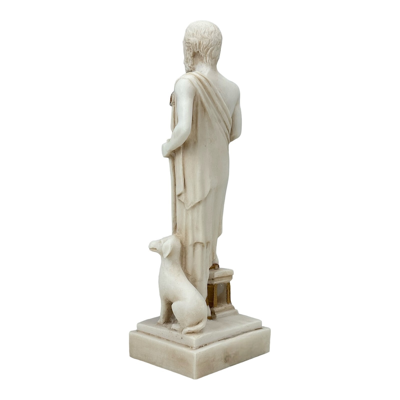Diogenes the Cynic Ancient Greek Philosopher Cast Alabaster Statue Grey Patina Item image 4