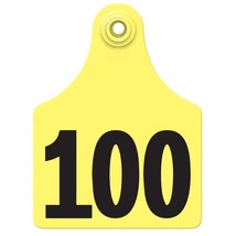 Allflex Global Maxi Numbered Tags 76-100 Yellow - £45.35 GBP