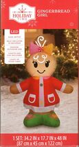 HOLIDAY TIME 886446 AIRBLOWN INFLATABLE GINGERBREAD GIRL LED 4' - NEW - $17.98