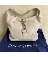 DOONEY &amp; BOURKE Cream Pebble Grain Leather Medium Annalisa Lock Sac Clas... - $94.49 CAD