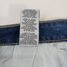 One 5 One MS20270Z Women's Blue Pencil Stretch Denim Slit Skirt Pockets Size L image 5