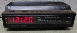Vintage Northwestern Bell Clock Radio Telephone 82090 - Woodgrain Digita... - $16.75