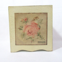 CROSCILL Antique Rose Floral Tissue Box Cover RARE - £47.96 GBP