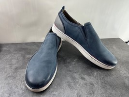 Clarks Loafers Men 11.5M Kitna Shoes Blue Gray Leather Stretch Slip on C... - $656.18 MXN