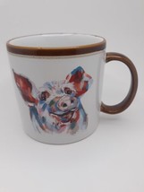 Farm PIG Tea Coffee Mug Cup White 19 Oz Mainstays Stoneware White NEW - $12.86