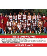1983 NC STATE 8X10 TEAM PHOTO WOLFPACK  BASKETBALL NCAA CHAMPS COLOR - £3.88 GBP