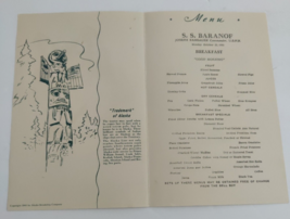 Vintage. Josephine Crumrine Jack Alaska Steamship Company Menu Oct. 1951 - $47.52