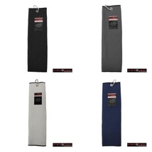Brand Fusion Tri-Fold Mikrofaser Golf Handtuch Marineblau, Grau, Black oder Weiß - £10.96 GBP
