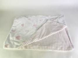 Lila and Jack White Pink Hearts Striped Baby Blanket Security Lovey - $52.00