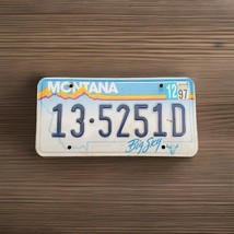 Montana 1997 Tag Big Sky License Plate 13•5251D Bull Skull Man Cave Pub ... - €21,61 EUR