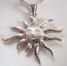 Blazing Piping Hot Sun Necklace 925 Sterling Silver el Sol - £17.97 GBP