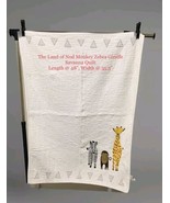 Land of Nod Zebra Monkey Giraffe Quilt Comforter Baby Blanket - $2,822.51 MXN