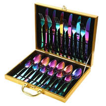 24pcs/set Boxed Stainless Steel Cutlery Knife, Fork and Spoon Cutlery Set, Speci - £21.34 GBP