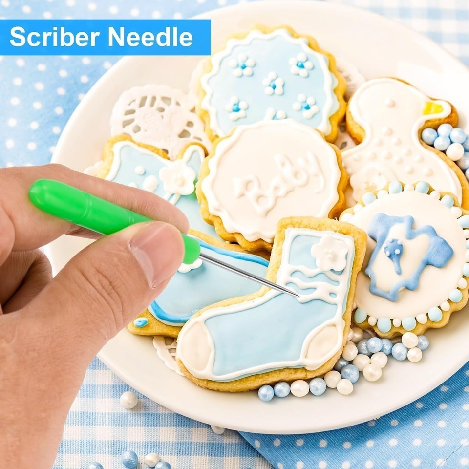 Piping Bags and Tips Set, Cakes Decorating Kit Supplies with 3 Reusable Pastry Item image 2