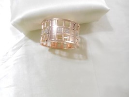 INC Gold-Tone Crystal Checkered Bangle Bracelet H103 - £5.94 GBP