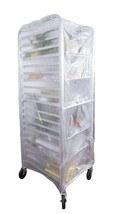 1 Roll 100 ct Bun Rack Covers 31x22x72 Bread Rack Covers Bakery Rack Cover Clear - £111.60 GBP