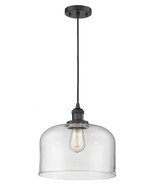 Mini Pendant Bell 12&quot; Matte Black Franklin Restoration Clear 201C-BK-G72... - €206,21 EUR