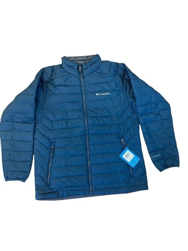 Columbia Men White Out Omni Heat Puffer Jacket Navy Size Medium XE0476-403 - $74.25