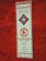 MLB 1995 Texas Rangers Ticket Stub Vs. Boston Red Sox 4/18/95 - £2.78 GBP