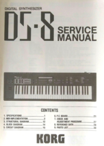 Korg DS-8 FM Digital Synthesizer Original Service Manual, Parts List, Sc... - £38.91 GBP