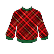 Ugly plaid Christmas Sweater svg download, Merry Christmas svg - €1,69 EUR