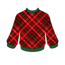 Ugly plaid Christmas Sweater svg download, Merry Christmas svg - £1.55 GBP