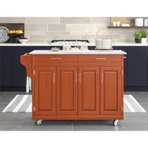 Create-A-Cart Wood Rolling Kitchen Cart In Brown - £829.34 GBP