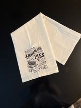 Kitchen towel, Homemade Pies, large flour sack towel, embroidered tea towel - $14.50