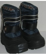 Toddler Boys 5 Rugged Outback Blue/Black Adjustable Straps Winter Boots - $12.22 CAD