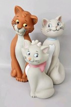 RARE Disney Aristocats Set of 3 Soft Rubber 6&quot; Squeak Bath Toy Figures Vintage - £28.83 GBP