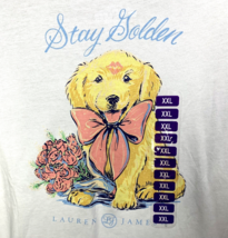 Stay Golden Retriever Sz XXL Long Sleeve T Shirt New Tags Lauren James Dog Kiss - $14.99