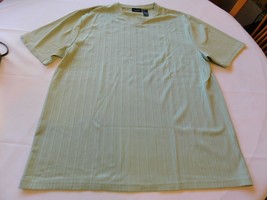Claiborne Men&#39;s Short Sleeve Shirt Size XL xlarge Lt Green Striped GUC p... - $20.58